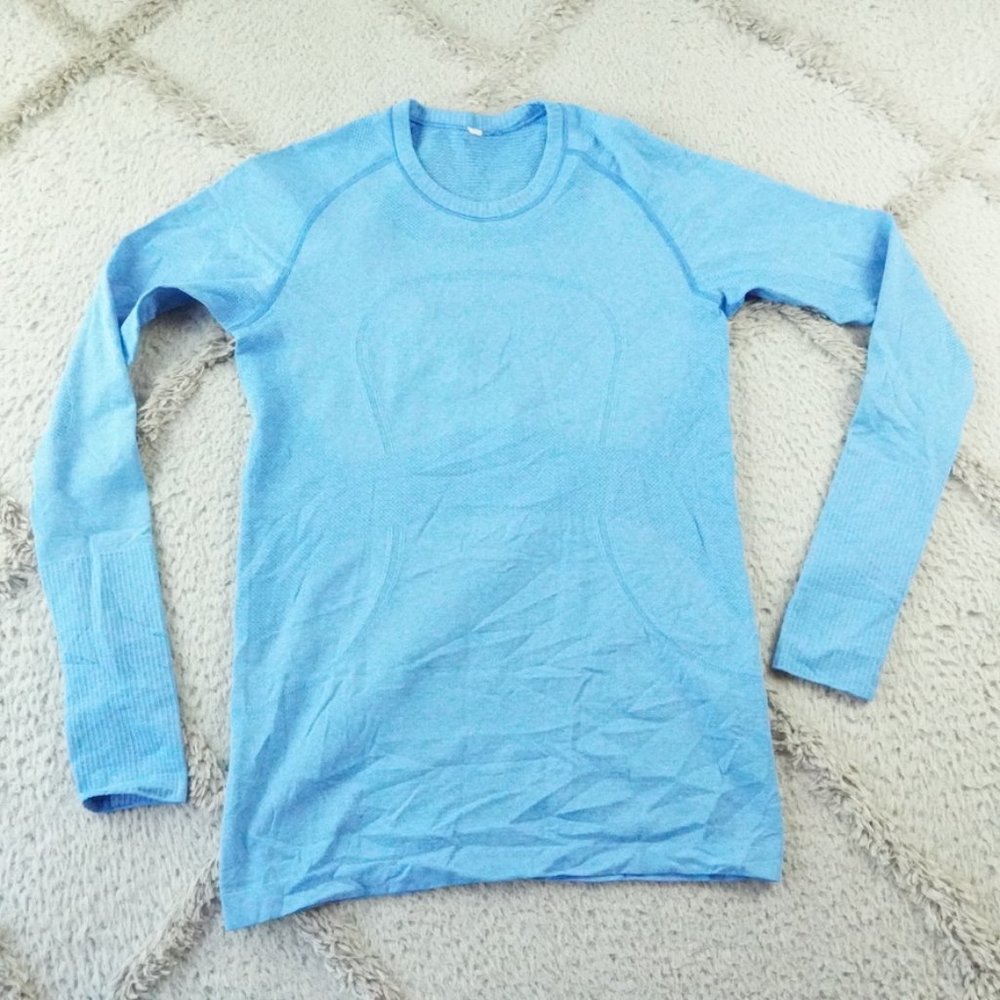 lululemon athletica Light Blue Long Sleeve Tee